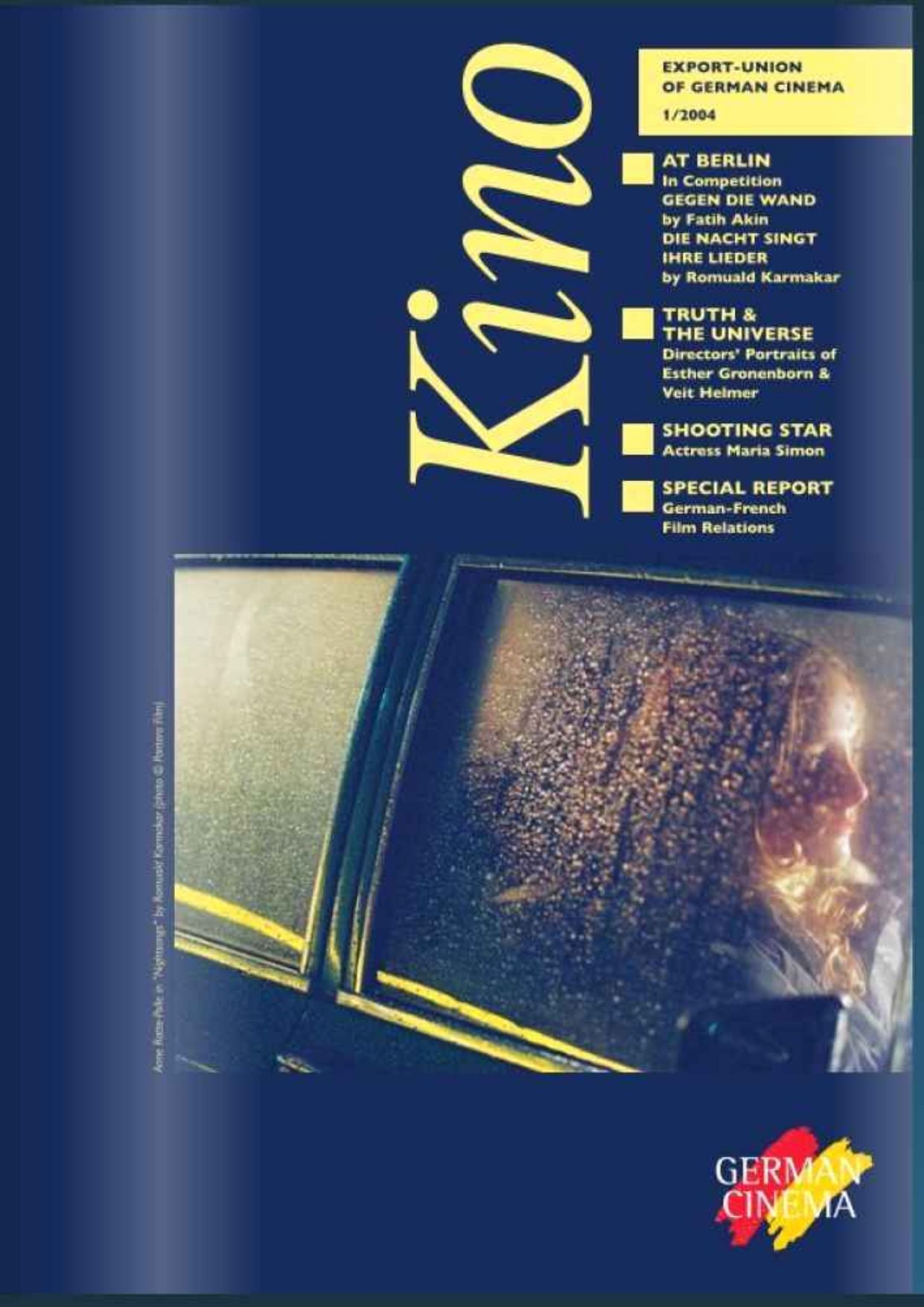 KINO-GERMAN CINEMA magazine side cover Issue 1    2004